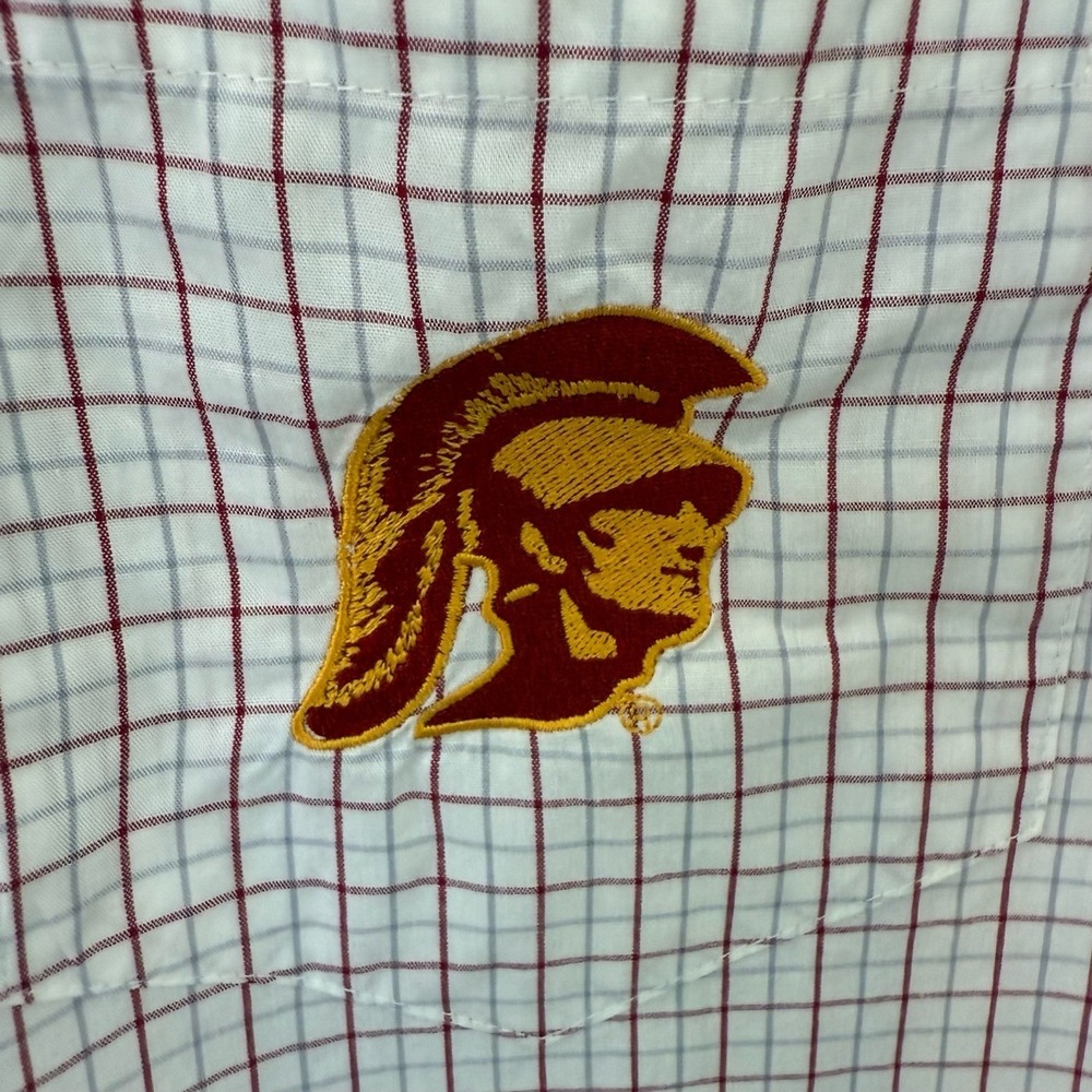 Tommy Trojan USC Short Sleeve Button-Down Shirt – Extra Large